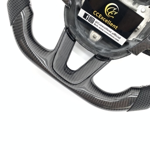 Pièces automobiles de qualité supérieure, volant en fibre de carbone 100% réelle pour <span class=keywords><strong>Dodge</strong></span> <span class=keywords><strong>Challenger</strong></span>/Charger/<span class=keywords><strong>Dodge</strong></span> Hellcat - Product Image 4