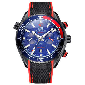 Reloj Deportivo PAULAREIS para Hombre, Totalmente Automático, Mecánico, de Aleación, con Cristal Luminoso, Correa de Lona y Goma, Resistente al Agua 30 bar, Multifunción - Product Image 4