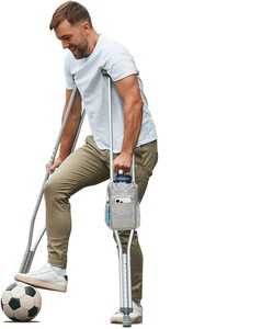 Free sample Durable Mateside 3-in-1 <b>Rollator</b> Walker With Detachable Tray Bag and Convertible Crutches for Multifunctional Use - Product Image 6