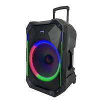 Altavoz Portátil Inalámbrico con Ruedas de 15 Pulgadas, Mejor Precio 2026, Luces LED RGB, Soporte para Teléfono Móvil, Uso en Interiores/Exteriores