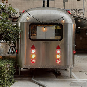 Chariot de bar à cocktails en acier inoxydable à 4 roues remorquable pour la vente de glaces, de vin, de jus, de boissons, de ski, de carnaval d'hiver - Product Image 4