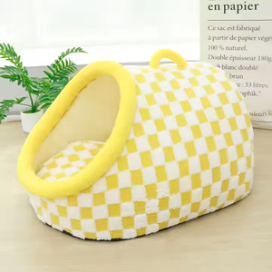 Camas para Perros Tipo Pantuflas Semicerradas a Rayas, Camas Cálidas para Perros para el Invierno - Product Image 6