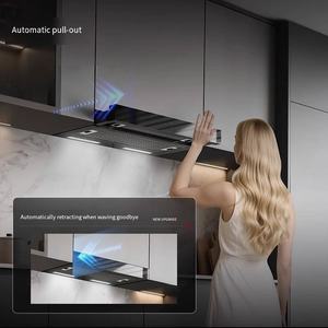 <span class=keywords><strong>Hotte</strong></span> aspirante domestique en acier inoxydable à circulation interne, aspiration puissante, extracteur automatique à commande par ondes - Product Image 1