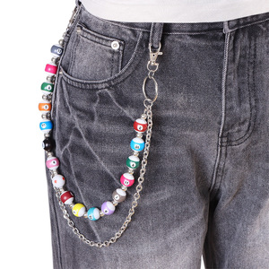 yueli Colorful Ball Waist Chain Zinc Alloy Unisex Hip Hop Style Jeans Decoration Daily Wear Street Fashion <b>Body</b> Chain - Product Image 5