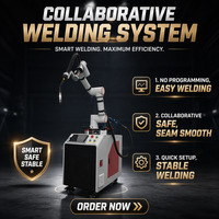 Robot de Soldadura Colaborativo Sin Programación para Taller de Fabricación de Metales, 6 Ejes, 350A 500A, Máquina de Soldadura Cobot para Tuberías de CS, SS y AL