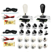 Encodeur USB SANWA Kit DIY Carte à Retard Zéro pour PC Boîtier TV Machine de Jeu d'Arcade Vidéo Boutons en Plastique 30mm 24mm Pousse-Pièces 8 Voies