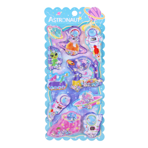 SHANLE Bộ Nhãn Dán Nước Không Gian Vui Nhộn Bán Sỉ Nhãn Dán PVC 3D Phi Hành Gia Hoạt Hình Nhãn Dán Chất Lỏng Chảy Nhân Vật Dễ Thương Tùy Chỉnh Cho Trẻ Em - Product Image 5