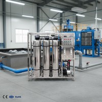 Système d'osmose inverse industriel sur châssis 1000 LPH avec réservoir sous pression, pompe et PLC pour la filtration et la récupération des eaux usées