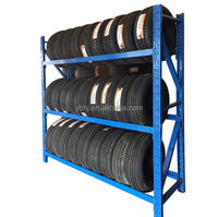 Support d'affichage pour pneus en acier Yunbang, personnalisé, robuste, industriel, en métal, 5 niveaux, protection contre la corrosion, étagères empilables pour garage