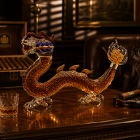 Carafe à whisky en cristal avec gravure de logo personnalisée, ensemble de carafe à liqueur en verre personnalisé, cadeau de barware OEM