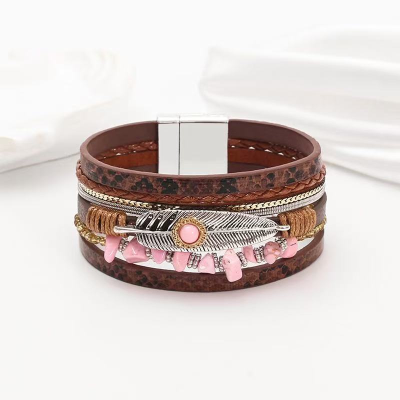 Pierre marron + rose-SR59-11