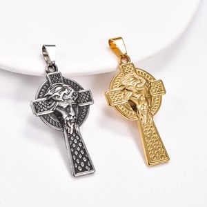 Collar con Colgante de Cruz y Rostro de Jesús en Acero Inoxidable Retro para Hombres y Mujeres, Amuleto Religioso de Oración y Fe, Cadena de Metal, Joyería - Product Image 5