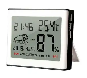 Station météo, hygromètre et thermomètre numérique, niveau de Confort à l'intérieur, pour Salon de beauté