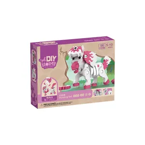 Quebra-cabeças personalizados para crianças, cavalo de desenho animado, puzzle de blocos de construção de espuma animal 3D, 57 peças por atacado