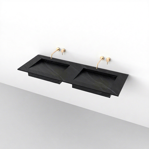 Meuble de salle de bain moderne multifonctionnel avec lavabo en dalle de porcelaine, finition mate, pour toilettes d'invités et salle à manger, OEM STP-2028A - Product Image 1