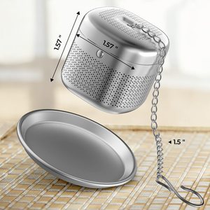 304 Stainless Steel Creative Portable <b>Tea</b> <b>Infuser</b> <b>Tea</b> Ball Strainer with Spoons Polished - Product Image 2