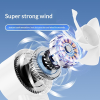 Ventilateur portable à main, 100 vitesses, rechargeable par USB, mini ventilateur avec affichage numérique, moteur sans balais, pour la maison, le bureau, les voyages, l'extérieur