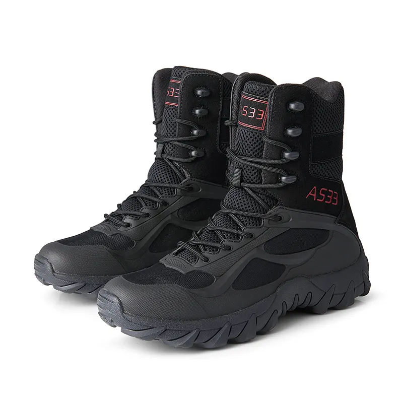 Large Size Breathable Tactical Boots Outdoor Walking Wear-resistant Training Combat Boots High-top Shoes Outdoor Hiking Shoes