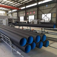 Tuyau de conduit électrique ondulé en HDPE flexible conduit de câble souterrain ligne d'égout de vidange d'eau