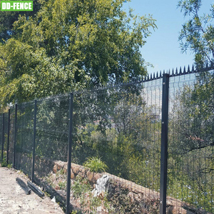 Malla de alambre soldada con metal de seguridad de perímetro negro galvanizado 358 Panel de valla de seguridad anticaída para aeropuerto de prisión - Product Image 4