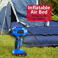 Pompe à air Hehui 20V, pompe à air portable mini pour voiture, compresseur d'air numérique automatique à LED, gonfleur de pneus sans fil