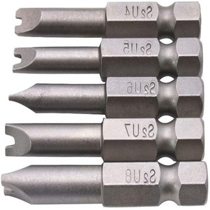Nanrui U-shaped <b>Screwdriver</b> <b>Bits</b> 6mm Hex Shank S2 Steel 5pc <b>Set</b> for Electric Drill - Product Image 5