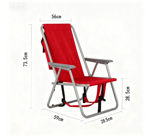 <span class=keywords><strong>Silla</strong></span> de Playa Plegable Portátil de Acero Inoxidable con Bolsa de Almacenamiento, Capacidad de 250 Libras, Ligera, de 4 Patas, Fácil de Transportar, Diseño Moderno - Product Image 4