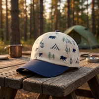 Casquette de camionneur noire 100 % coton pour garçons, protection UV, casquette de soleil pour enfants (Bear Camp L 2-5T) - Vente en gros