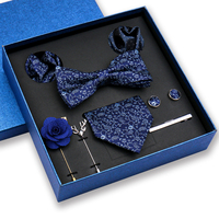 Cravates pour hommes, nœuds papillon et cravates à motif Paisley, comprenant 8 accessoires : pince à cravate, boutons de manchette, broche et pochette de costume, pour fêtes, mariages et cadeaux.