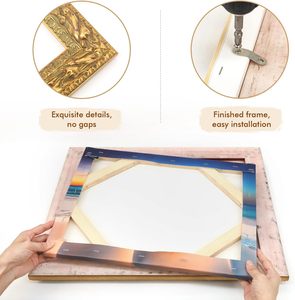 Yukmin khung gỗ Canvas Tranh sơn dầu vàng nghệ thuật in Antique trang trí công phu hình ảnh khung cho phong cảnh chân dung tường trang trí nội thất - Product Image 2