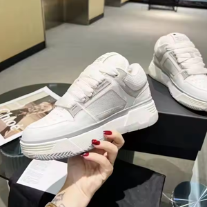 Scarpe di Lusso da Designer Nere e <span class=keywords><strong>Bianche</strong></span>, <span class=keywords><strong>Sneakers</strong></span> Casual in <span class=keywords><strong>Pelle</strong></span> e Gomma per <span class=keywords><strong>Uomo</strong></span>, Stile Amiry per Camminata - Product Image 3