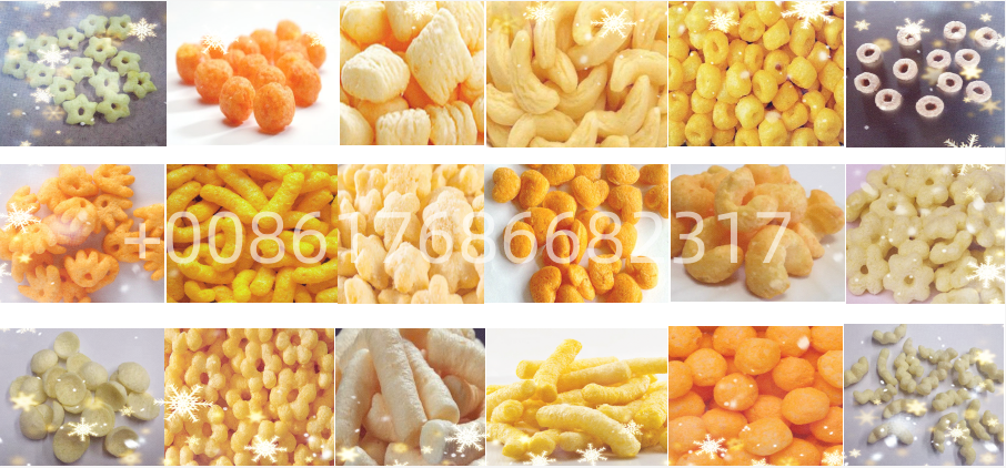 Free Grain Dried Chips Puff Corn Snack Food Production Line 150kg/H 4