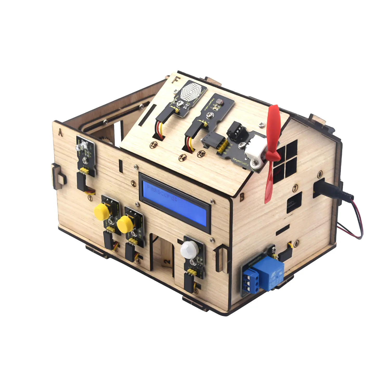 Kit de iniciación de aprendizaje electrónico, casa de madera educativa, bricolaje, para Arduino Uno, gran oferta