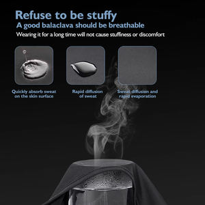 MOON อุปกรณ์คลุมศีรษะแบบออร์แกนิก ป้องกันแบคทีเรียและกลิ่น สำหรับทุกเพศ เหมาะสำหรับกิจกรรมกลางแจ้ง ใส่เล่นสกี ระบายอากาศได้ดี ใช้เป็นซับในหมวกกันน็อค ป้องกันใบหน้า และกันลม - Product Image 5