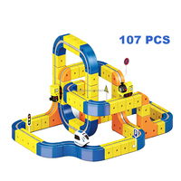 Ensemble de 150 blocs de construction magnétiques en plastique pour voitures sur rail, jouet éducatif Montessori, train électrique à lévitation DIY, échelle 1:22