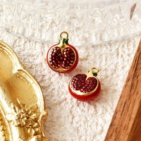 Fruit Charm Assortiment Verguld Emaille Banaan Aardbei Druif Perzik Charm Bedel DIY voor Sieraden maken RVS