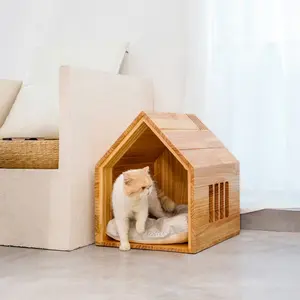 Haustier möbel hund katze haus holz villa kratze hohe qualität heiß begehrt ferienhaus langlebiges blockbett