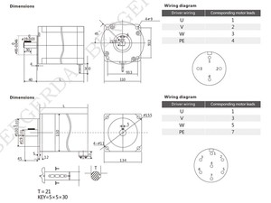 Motor trifásico de circuito abierto Nema43 de 8 Nm y 4.3 A con controlador de fábrica - Product Image 3