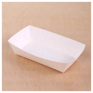Barquette en papier jetable, économique, écologique, personnalisée, en kraft blanc, 10oz, 23oz, 32oz, pour frites, snacks, poulet frit - Product Image 5