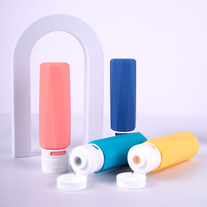Travel Silicone <b>Dispensing</b> Bottles 90Ml Portable Cosmetic Storage Containers For <b>Shampoo</b> Lotion Moisturizer - Product Image 1