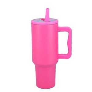 Stainless Steel Tumbler 40oz With Handle And Straw For Car Travel Outdoor Use - Product Image 4