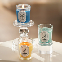 Bougie en cire végétale parfumée sans fumée, style nordique, pot en verre, luxe minimaliste, style Ins, décoration d'intérieur, cadeau idéal pour anniversaire et fêtes, best-seller