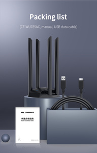Clé Wifi double bande Comfast 1300 Mbps, adaptateur Wifi USB, cartes réseau avec antenne <span class=keywords><strong>pour</strong></span> <span class=keywords><strong>PC</strong></span> - Product Image 5