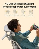 Chaise de bureau ergonomique entièrement en maille, revêtement en plastique noir, avec appui-tête 3D réglable en hauteur et en profondeur, repose-pieds et soutien lombaire