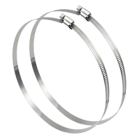 Colliers de serrage pour tuyaux réglables 290mm-310mm en acier inoxydable 304