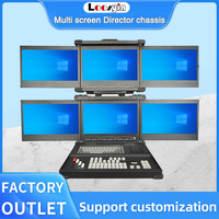 Ordinateur portable multi-écrans robuste de 17.3 pouces avec châssis 6 écrans amélioré Radio et lecture de clavier Produit en stock OEM ODM
