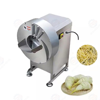 Professionele gemotoriseerde machine voor het snijden van groenten, gember en aardappelchips.