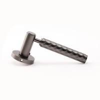 Nouvelle Arrivée Poignée de Porte en Cuivre Pur à Motif Diamant Croisé, Quincaillerie de Luxe Dorée pour Villa et Hôtel