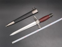 Épée courte allemande, modèle jouet de dragon avec fourreau, moule médiéval en métal avec pompon pour ouvre-bouteille ou ouvre-lettre