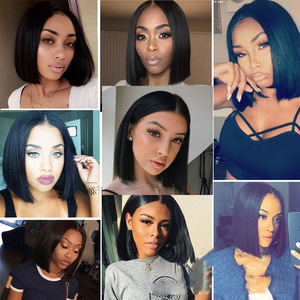 <span class=keywords><strong>Parrucca</strong></span> Corta Bob Liscia da Donna all'Ingrosso - <span class=keywords><strong>Parrucca</strong></span> Sintetica <span class=keywords><strong>Nera</strong></span> con Parte Centrale <span class=keywords><strong>Capelli</strong></span> Corti Fornitura all'Ingrosso - Product Image 6